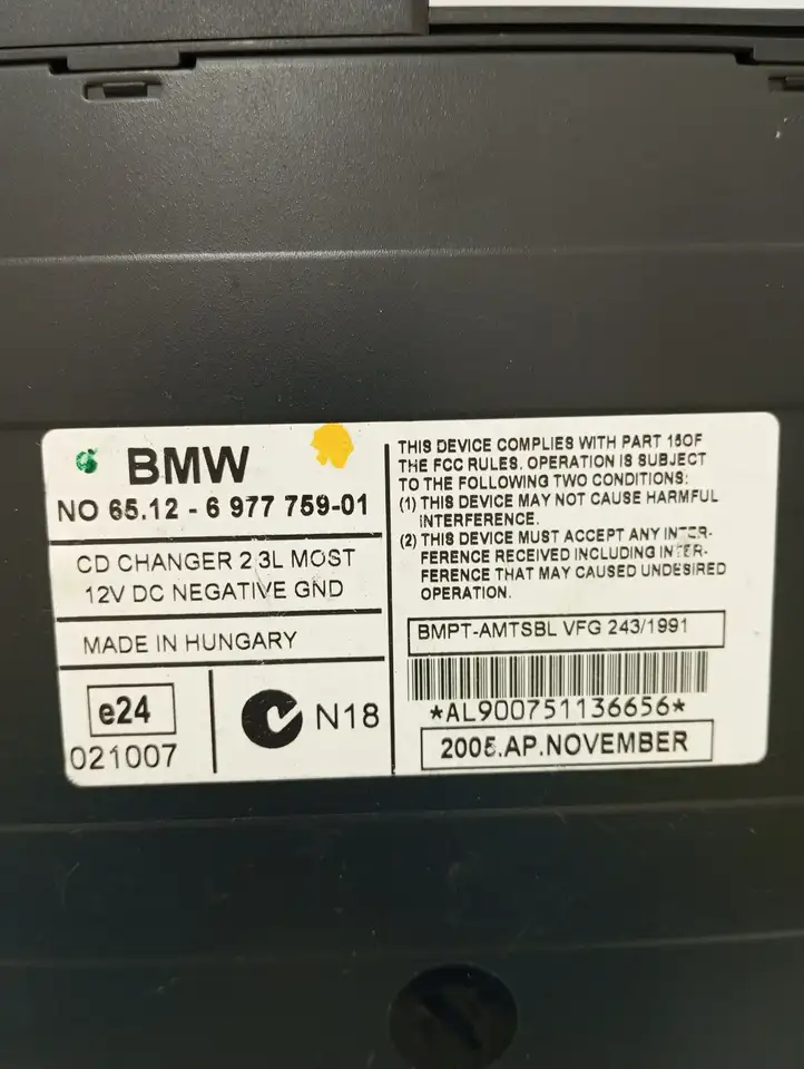BMW 3 E90 E91 (2005 - 2012) 6977759 CD/DVD чейнджер — фото 6