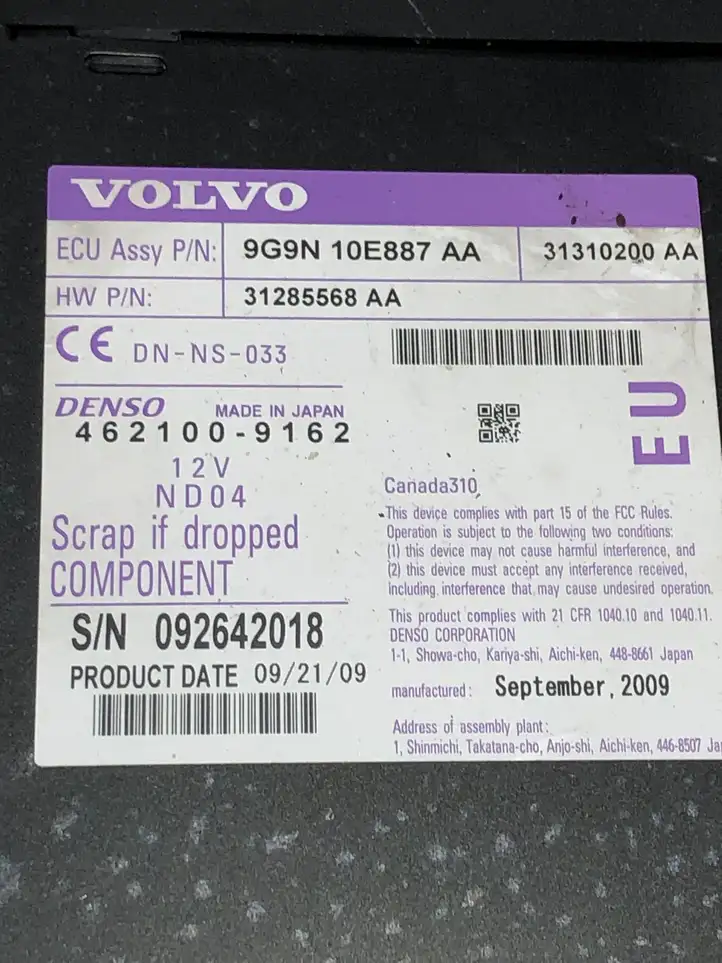 Volvo XC60 (2008 - 2013) 9G9N10E887AA Навигационный привод CD/DVD — фото 2