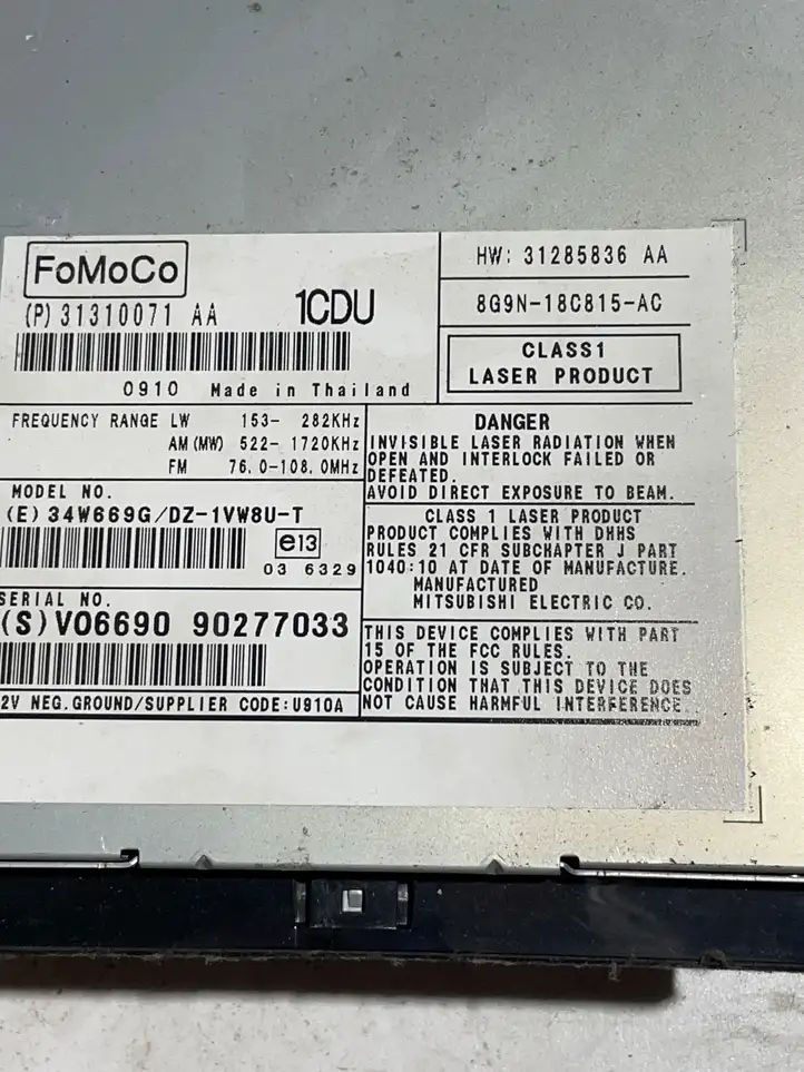 Volvo XC60 (2008 - 2013) 8G9N18C815AC Магнитола / мультимедийная система — фото 3