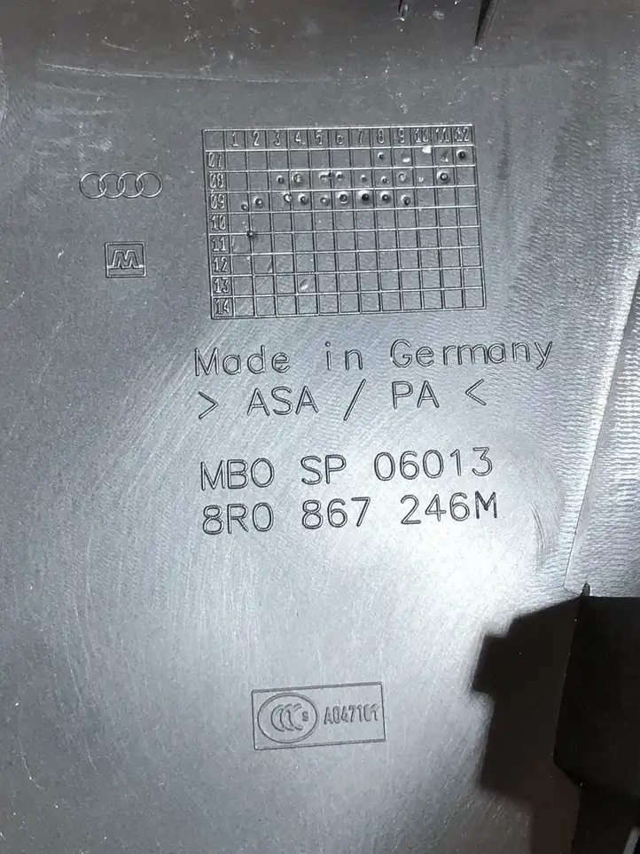 Audi Q5 SQ5 (2008 - 2012) 8r0867246m Обшивка стойки D нижняя — фото 3