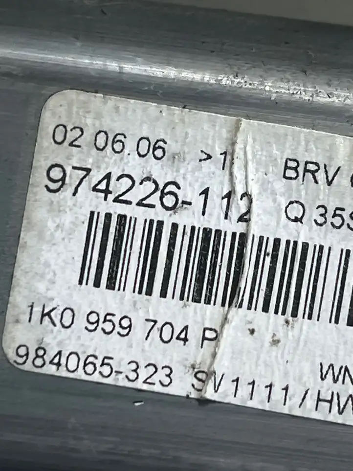 Volkswagen PASSAT B6 (2005 - 2010) 1K0959704P Стеклоподъемник задней двери — фото 3