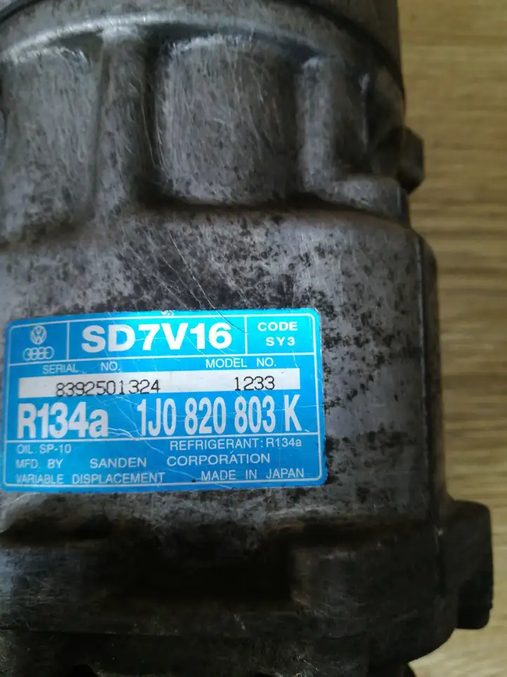 Volkswagen Bora (1998 - 2005) 1J0820803K Компрессор (насос) кондиционера воздуха — фото 5