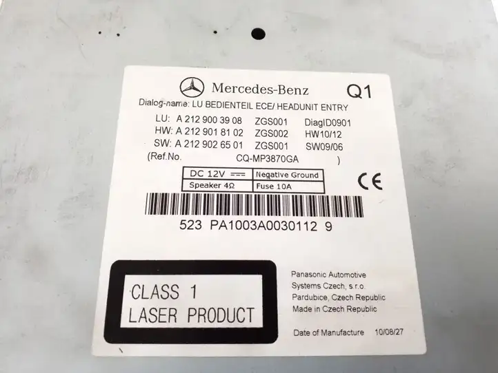 Mercedes-Benz E W212 (2009 - 2016) A2129003908 Магнитола / мультимедийная система — фото 5