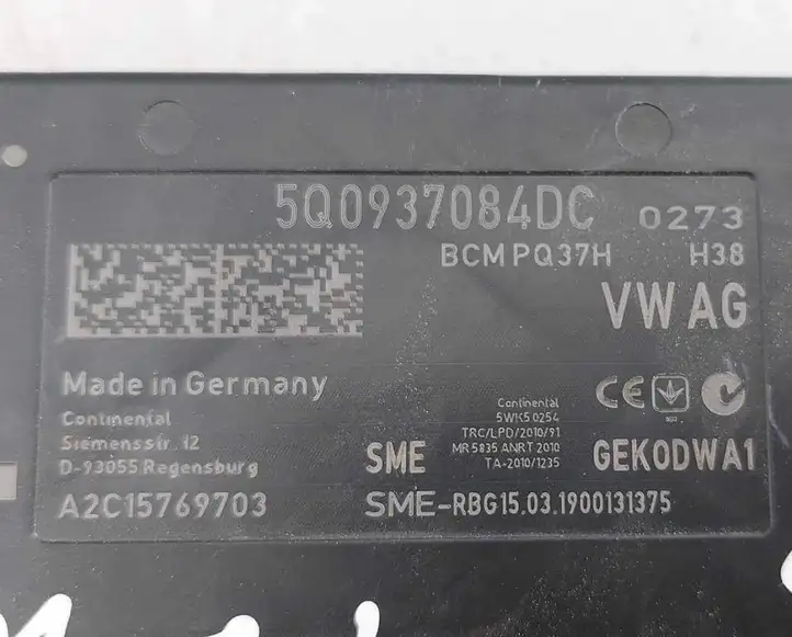 Audi A3/S3 8V (2012 - 2016) 5Q0937084DC Модуль комфорта — фото 3
