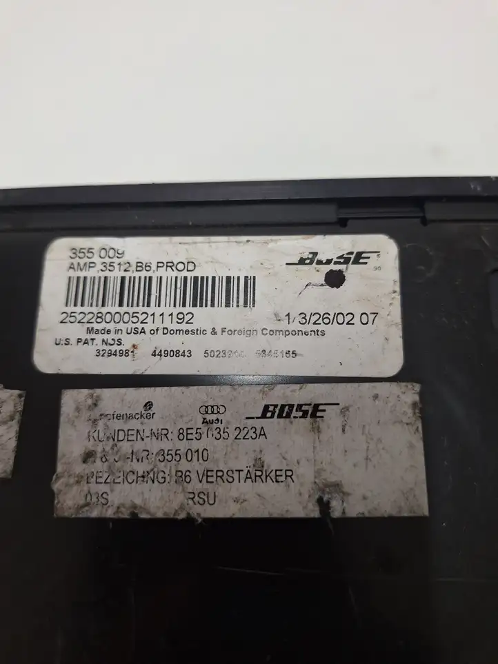 Audi A4 S4 B6 8E 8H (2000 - 2006) 8E5035223A Усилитель звука — фото 3