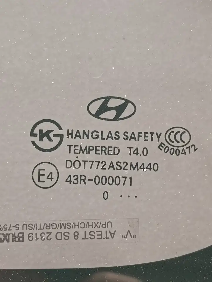 Hyundai H-1, Starex, Satellite (2007 - 2013) 43R000071 Заднее боковое стекло — фото 15