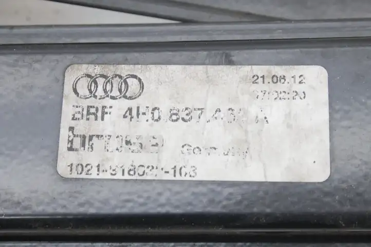 Audi A8 S8 D4 4H (2010 - 2014) 4H0837462A Электростеклоподъемник передний (комплект) — фото 9