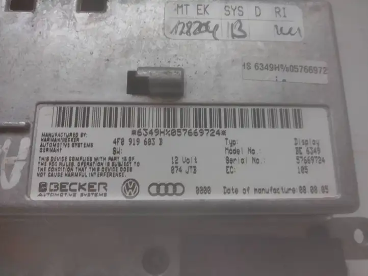 Audi A6 S6 C6 4F (2008 - 2011) 4F0919603B Магнитола / мультимедийная система — фото 4