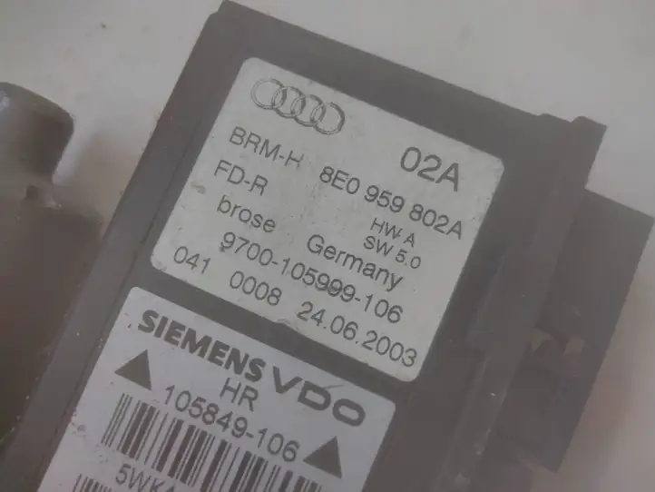 Audi A4 S4 B6 8E 8H (2000 - 2006) 8E0959802A Стеклоподъемник задней двери — фото 3