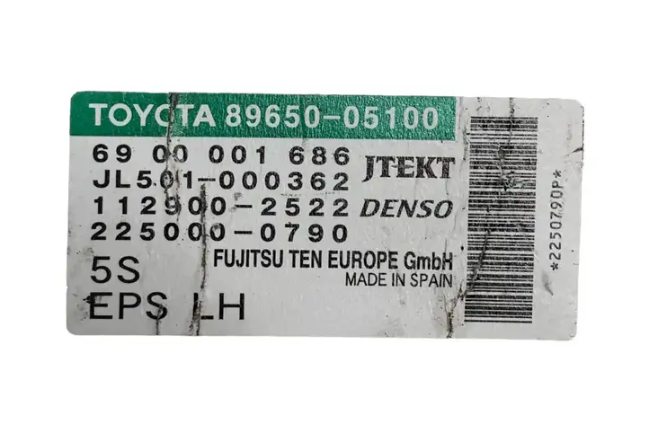 Toyota Avensis T270 (2009 - 2012) 8965005100 Блок управления усилителем руля — фото 5