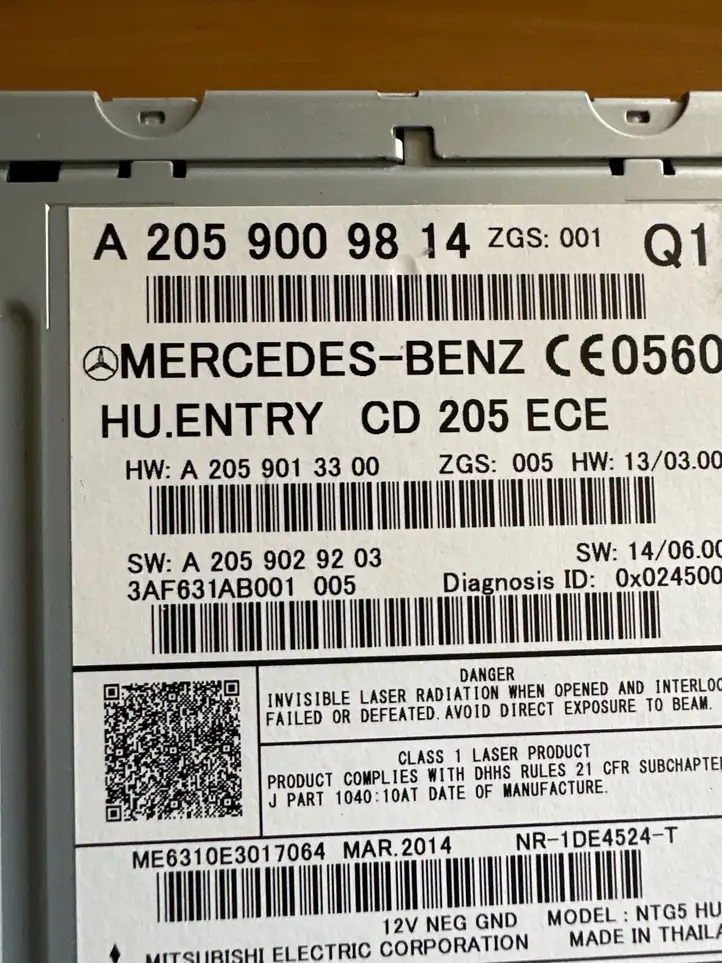 Mercedes-Benz C W205 (2014 - 2021) A2059009814 Контроллер мультимедийной системы — фото 3