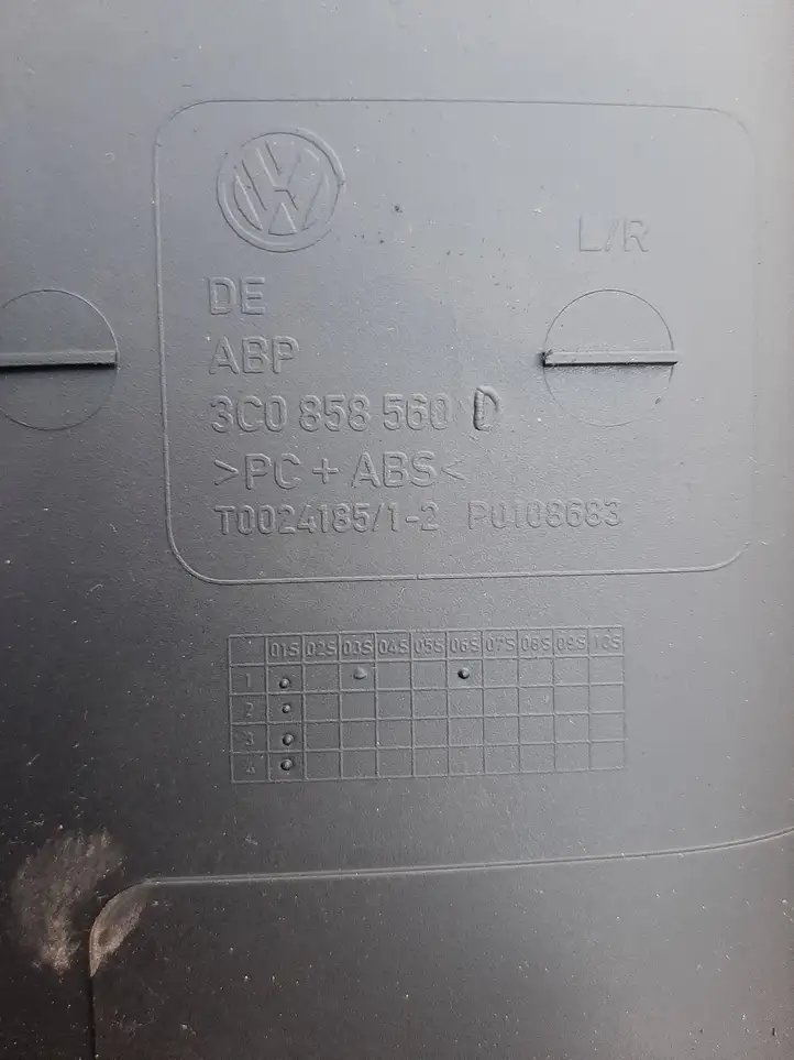 Volkswagen PASSAT B6 (2005 - 2010) 3C0858560D Обшивка рулевой колонки — фото 4