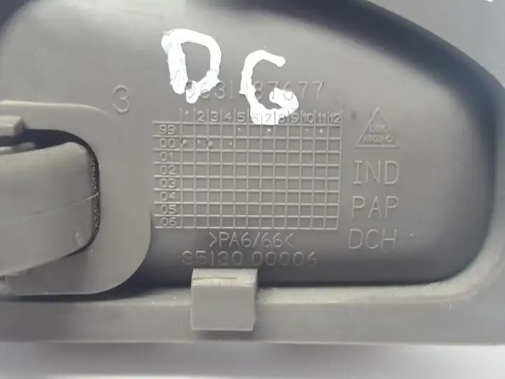 Citroen Xsara Picasso (1999 - 2012) 9631487677 Внутренняя ручка задней двери — фото 3