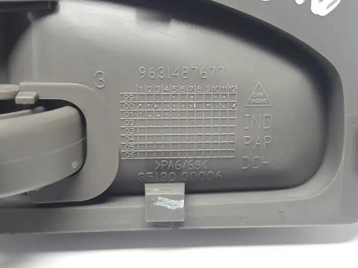 Citroen Xsara Picasso (1999 - 2012) 9631487677 Внутренняя ручка задней двери — фото 3