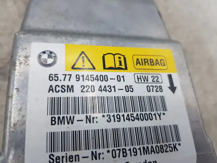 BMW 5 E60 E61 (2004 - 2010) 6577914540001 Блок управления SRS — фото 3