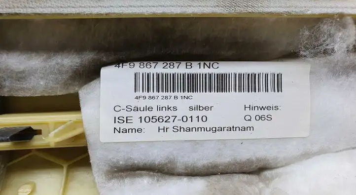 Audi A6 S6 C6 4F (2004 - 2008) 4F9867287 Обшивка стойки C — фото 3