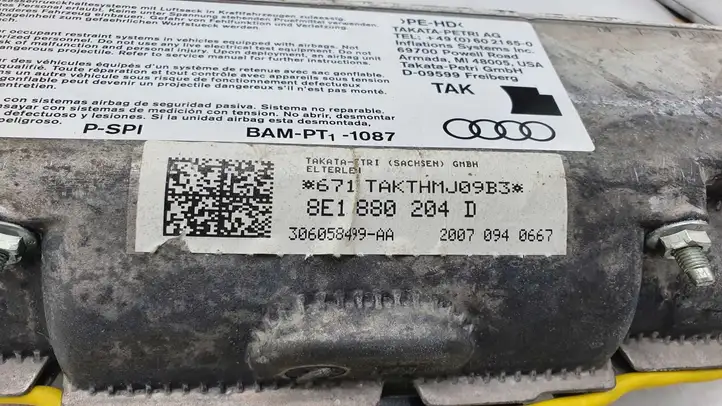 Audi A4 S4 B7 8E 8H (2004 - 2009) 8E1880204D Подушка безопасности пассажира — фото 3
