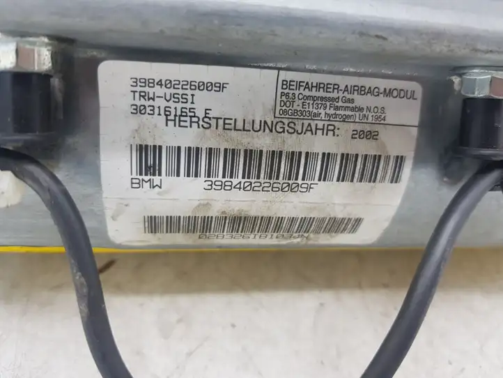BMW X5 E53 (1999 - 2006) T1PA322P10098 Подушка безопасности пассажира — фото 2