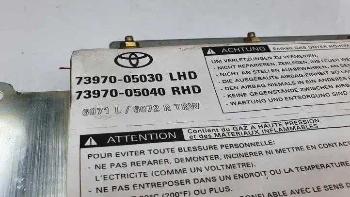Toyota Avensis T220 (2000 - 2003) 7397005030 Подушка безопасности пассажира — фото 3