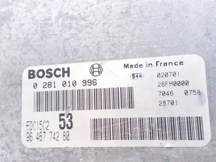 Citroen Xsara Picasso (1999 - 2012)  9646774280 Блок управления двигателя