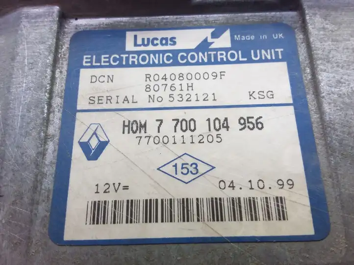 Renault Kangoo I (1997 - 2003)  7700104956 Блок управления двигателя
