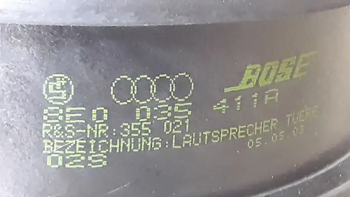 Audi A4 S4 B6 8E 8H (2000 - 2006) 8E0035411A Динамики передних дверей — фото 4