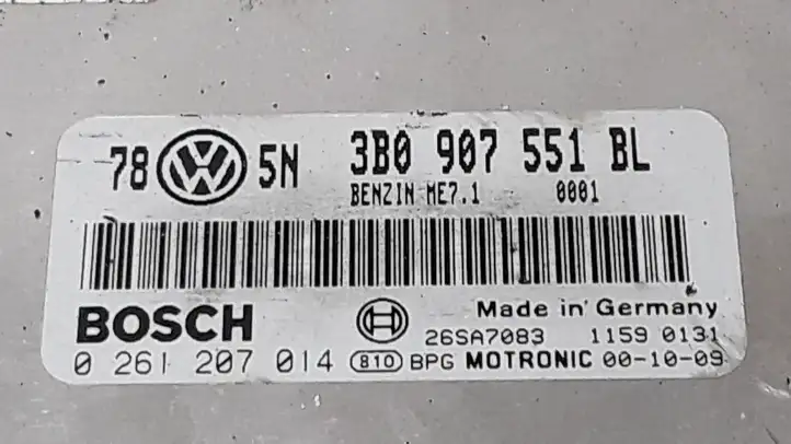 Volkswagen PASSAT B5.5 (2001 - 2005) 3B0907551BL Блок управления двигателем (ЭБУ) — фото 3