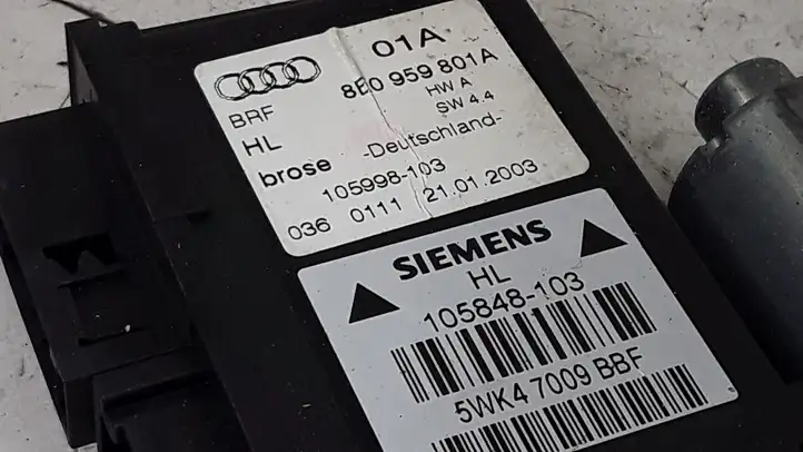 Audi A4 S4 B6 8E 8H (2000 - 2006) 8E0959801A Стеклоподъемник задней двери — фото 4