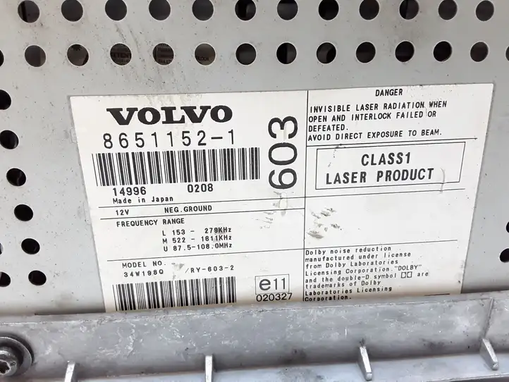 Volvo V70 (2000 - 2004) 86511521 Магнитола / мультимедийная система — фото 4