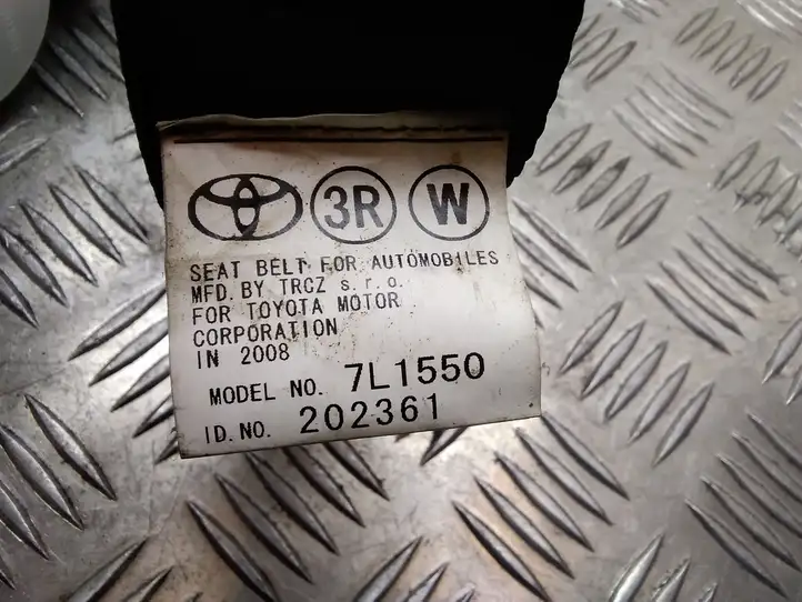 Toyota Corolla Verso AR10 (2004 - 2009) 7L1550 Задний ремень безопасности — фото 3
