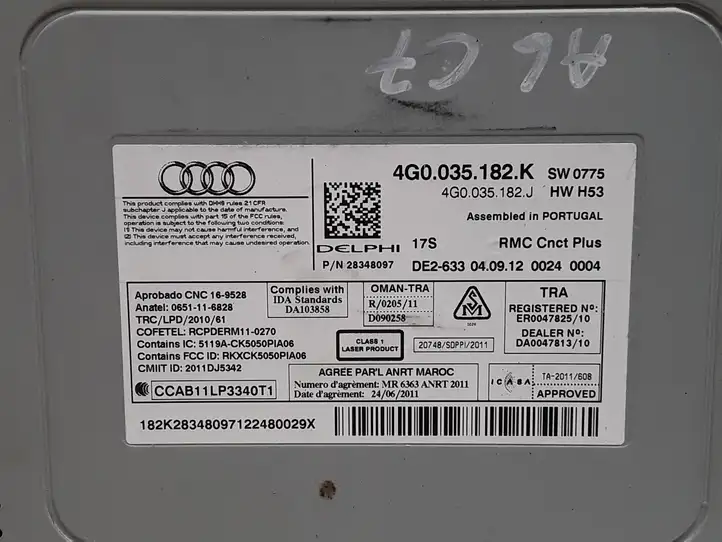 Audi A6 C7 (2011 - 2014) 4G0035182K Магнитола / мультимедийная система — фото 3