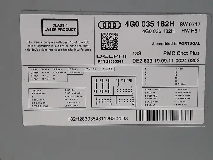 Audi A6 C7 (2011 - 2014) 4G0035182H Магнитола / мультимедийная система — фото 3