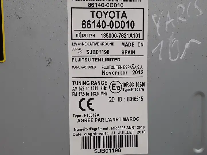 Toyota Yaris (2012 - 2014) 861400D010 Магнитола / мультимедийная система — фото 4
