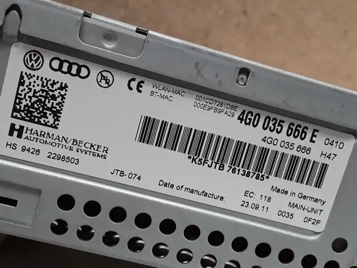 Audi A7 S7 4G (2010 - 2014) 4G0035666E Магнитола / мультимедийная система — фото 4