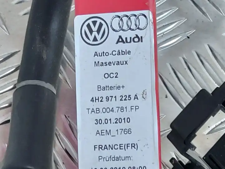 Audi A8 S8 D4 4H (2010 - 2014) 4H2971225A Плюсовой провод аккумулятора — фото 2