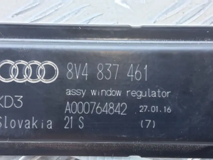 Audi A3/S3 8V (2012 - 2016) 8V4837461 Стеклоподъемник передней двери (без мотора) — фото 3