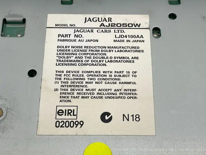 Jaguar XK8 - XKR (1996 - 2004) LJD4100AA Магнитола / мультимедийная система — фото 10