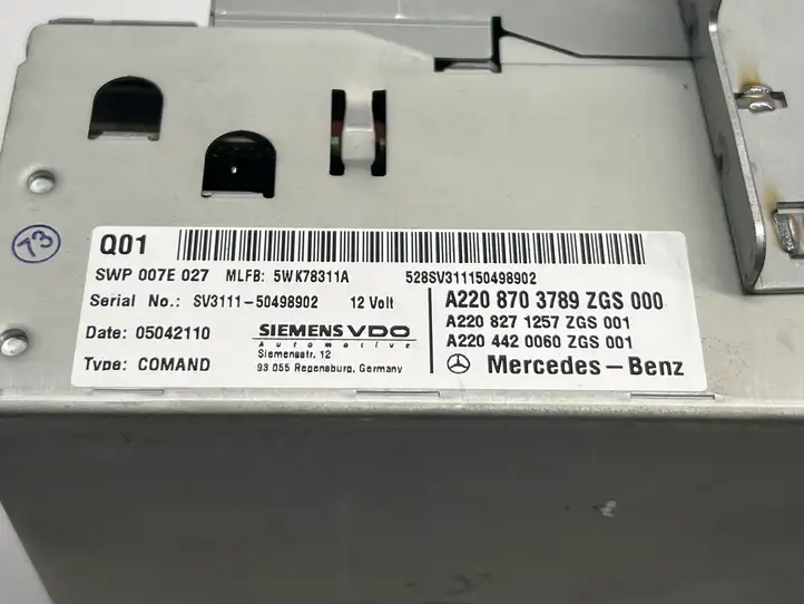 Mercedes-Benz S W220 (1998 - 2006) A2208703789 Магнитола / мультимедийная система — фото 4