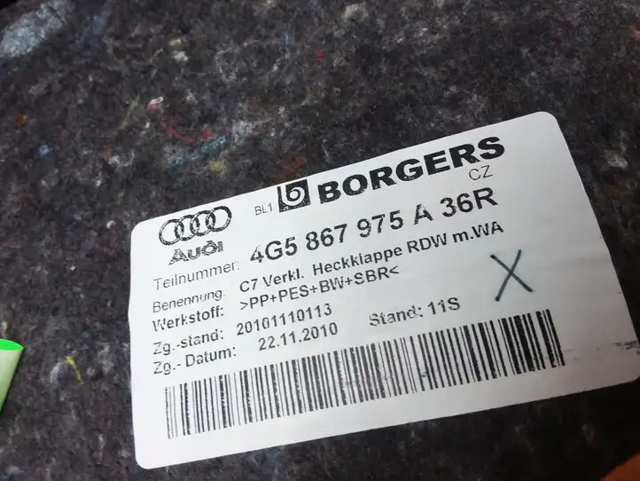 Audi A6 C7 (2011 - 2014) 4G5867975A Обшивка багажника — фото 3