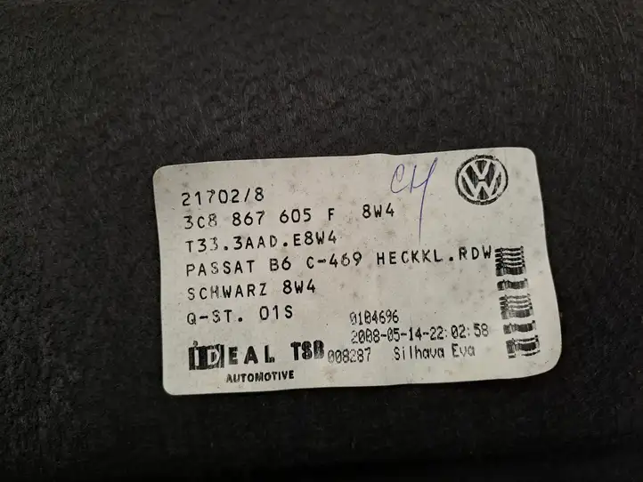 Volkswagen PASSAT CC (2008 - 2012) 3C8867605F Обшивка багажника — фото 3