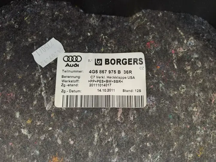 Audi A6 C7 (2011 - 2014) 4G5867975B Обшивка багажника — фото 8