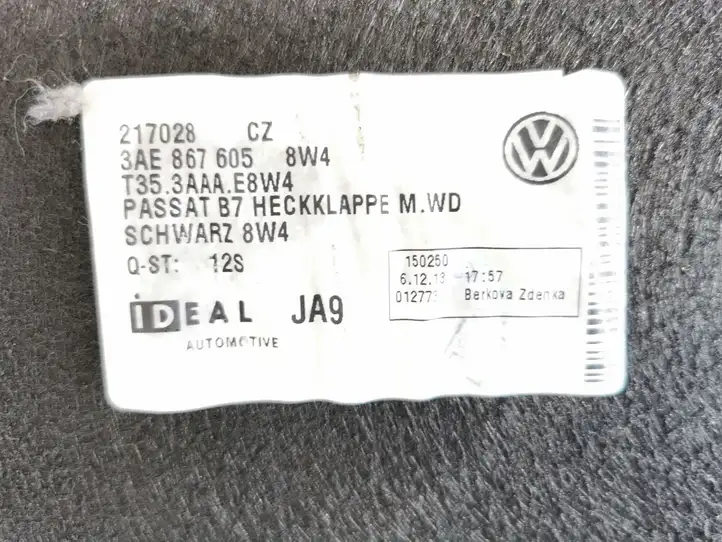 Volkswagen PASSAT B7 (2011 - 2014) 3AE867605 Обшивка багажника — фото 2