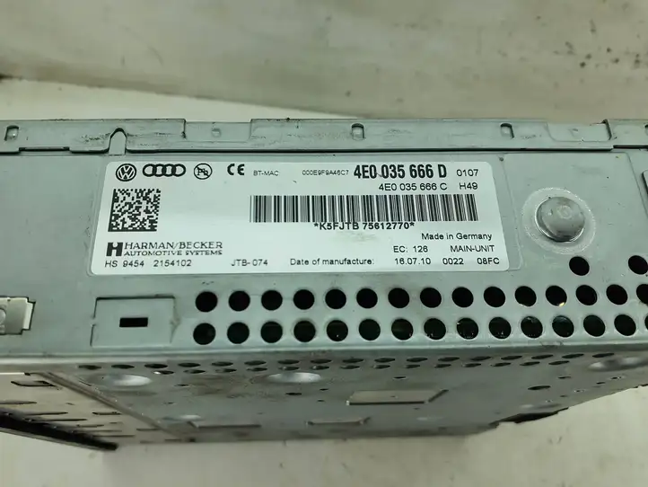Audi A6 S6 C6 4F (2004 - 2008) 4E0035666D CD/DVD чейнджер — фото 5