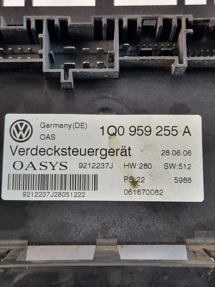Volkswagen Eos (2006 - 2010) 1Q0959255A Блок управления крышей (кабриолет) — фото 2