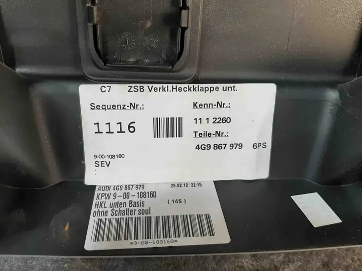 Audi A6 Allroad C7 (2012 - 2014) 4G9867979 Обшивка багажника — фото 4