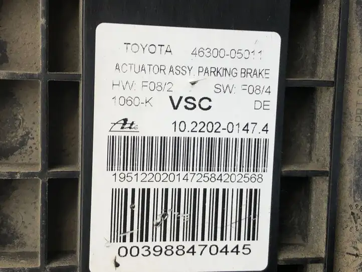 Toyota Avensis T270 (2009 - 2012) 4630005011 Блок управления стояночным тормозом — фото 6