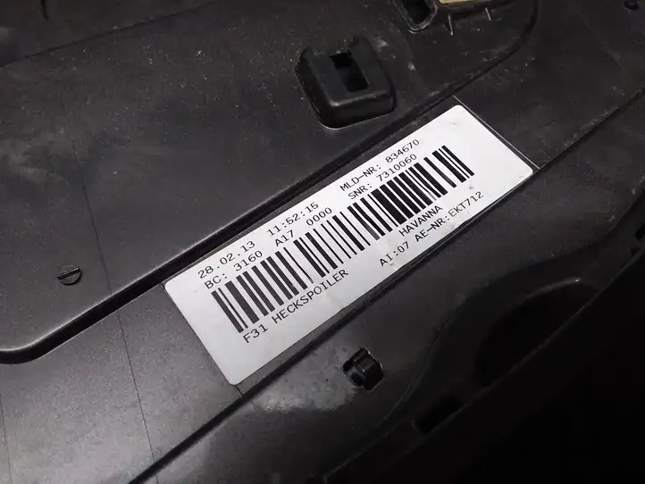BMW 3 F30 F35 F31 (2012 - 2018) 7263166 Спойлер заднего стекла — фото 5