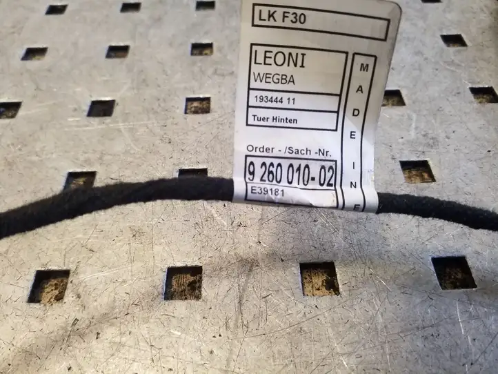 BMW 3 F30 F35 F31 (2012 - 2018) 9260010 Проводка задней двери — фото 5