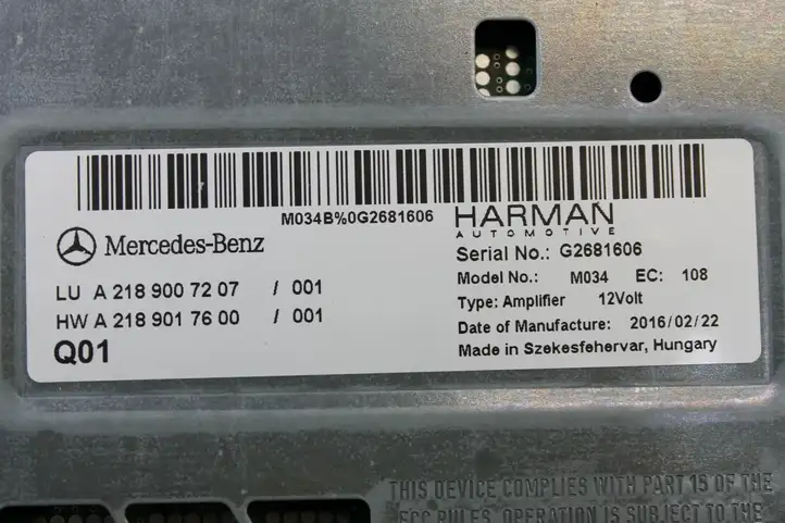 Mercedes-Benz E C207 W207 (2009 - 2017) A2189007207 Усилитель звука — фото 6
