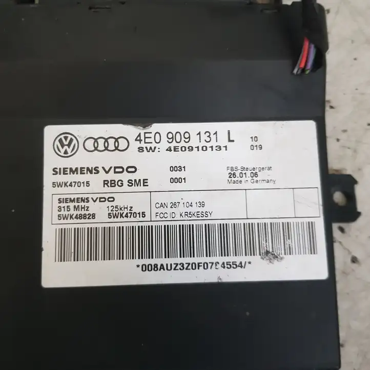 Audi A8 S8 D3 4E (2005 - 2007) 4E0909131L Блок бесключевого доступа — фото 2